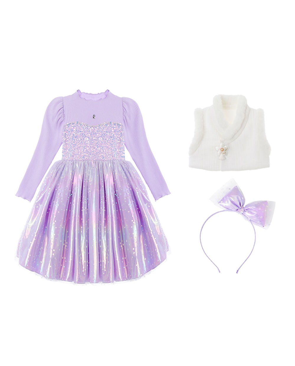 [추석기획] 프리미엄 오로라 공주 튜튜 드레스(Purple) SET