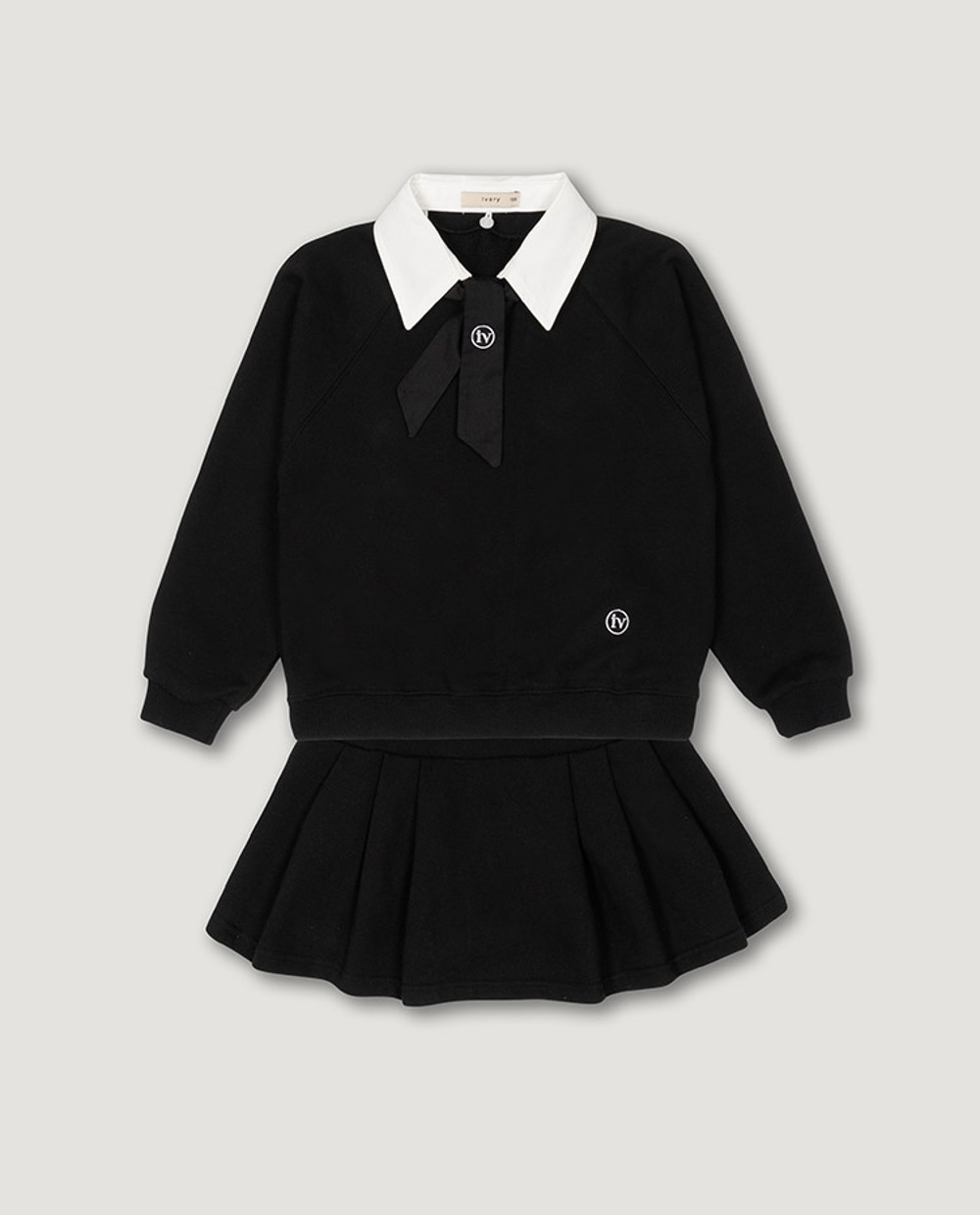 [KIDS]3ways Sweatshirt set up_Skirt_Black