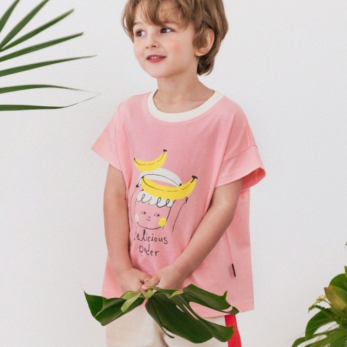 바나나 티셔츠_핑크