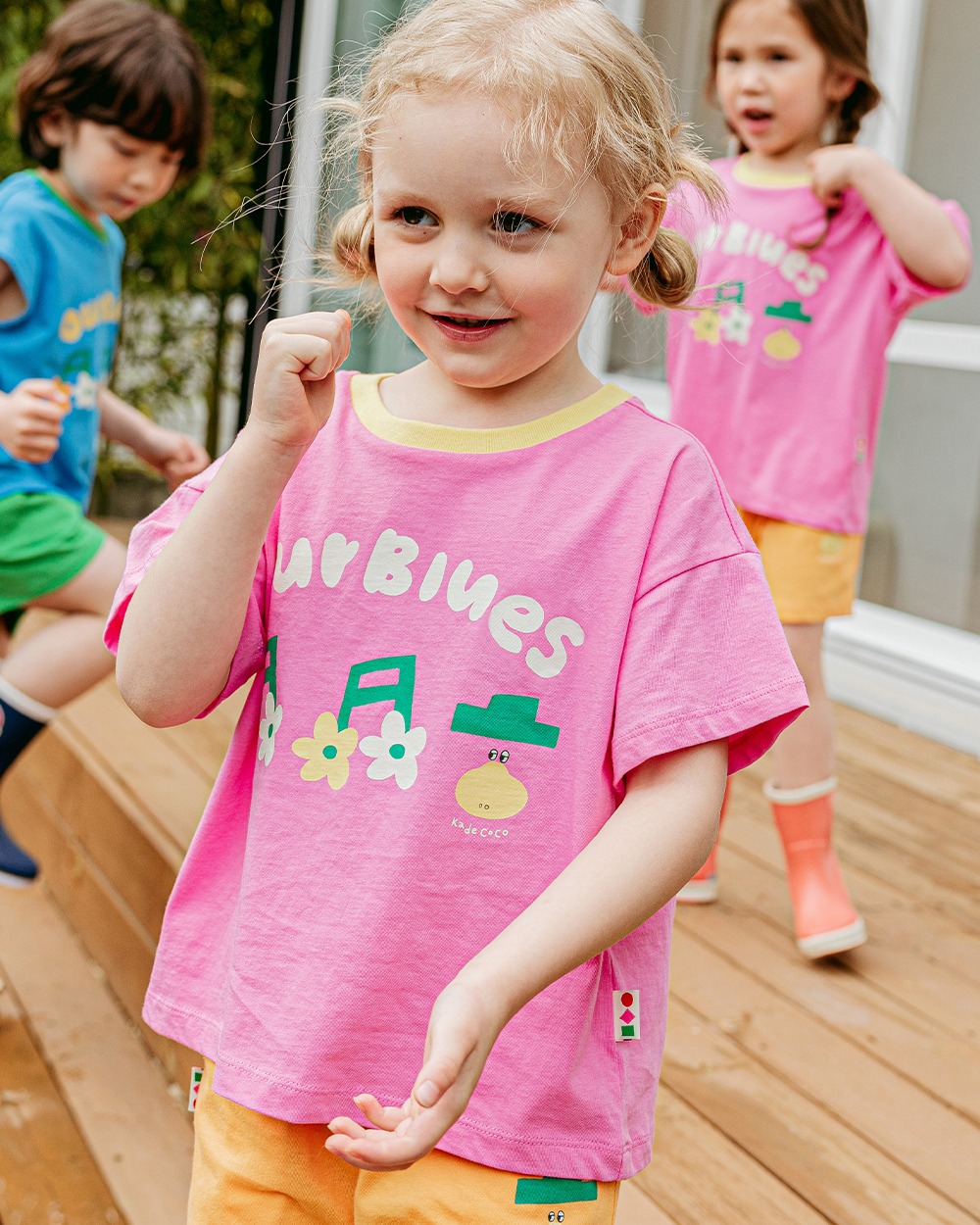 아우어블루스 숏 슬리브 티셔츠 핑크